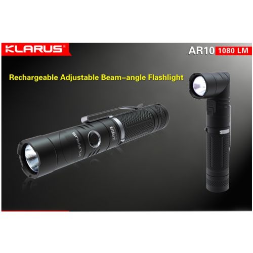 Lampe tactique Klarus AR10 - 1080Lumens rechageable USB tête orientable