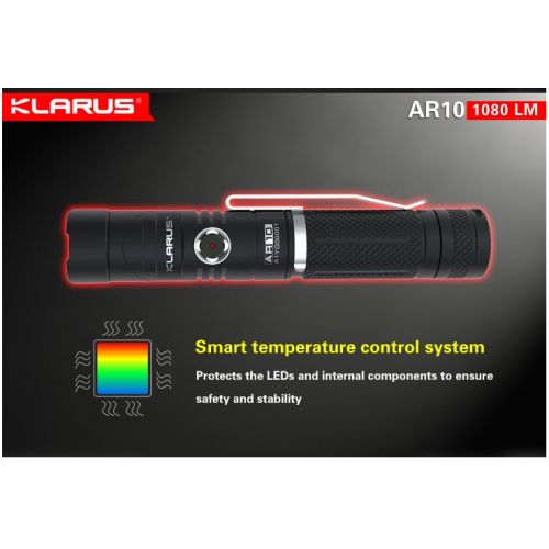 Lampe tactique Klarus AR10 - 1080Lumens rechageable USB tête orientable
