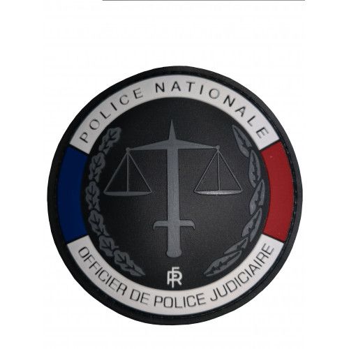 Ecusson de bras officier de police Judiciaire Rubber