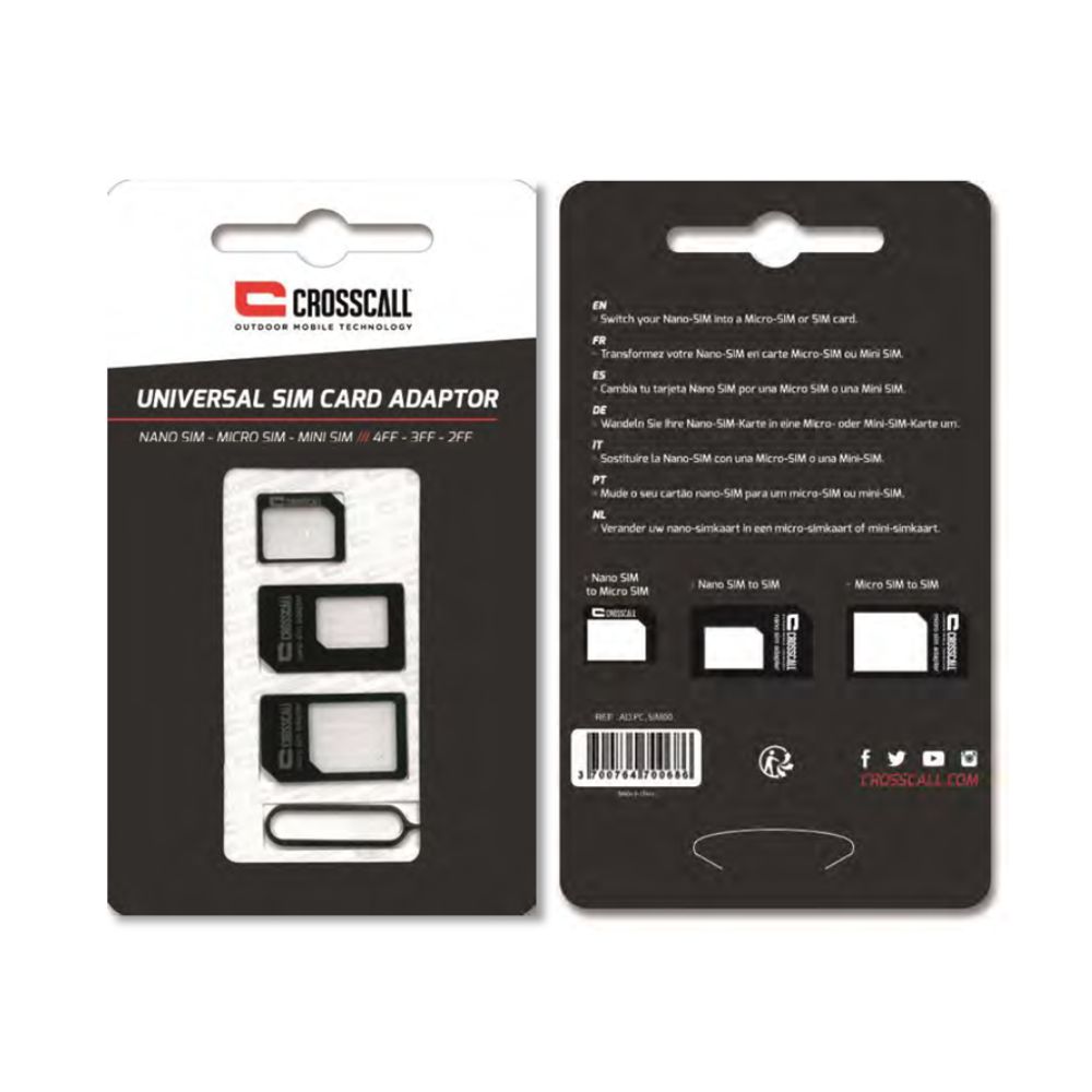 Kit de 3 adaptateurs carte SIM CROSSCALL Kit de 3 adaptateurs carte SIM CROSSCALL