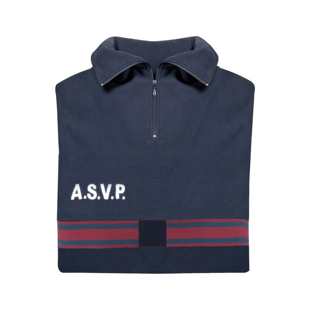 Pull polaire ASVP bandes bordeaux Pull polaire ASVP bandes bordeaux