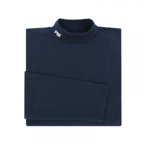 Sous-pull marine col montant broderie PM