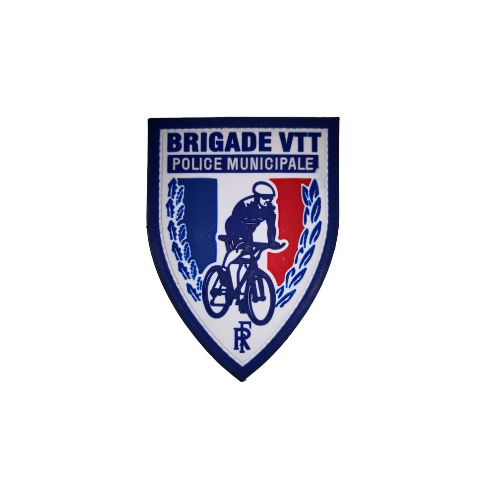 Écusson de bras PVC Police Municipale Brigade VTT Écusson de bras PVC Police Municipale Brigade VTT