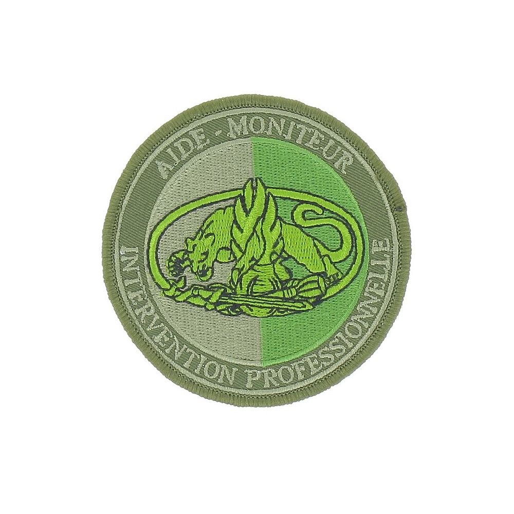 Ecusson de Bras Brode AMIP basse visibilite Vert Ecusson de Bras Brode AMIP basse visibilite Vert