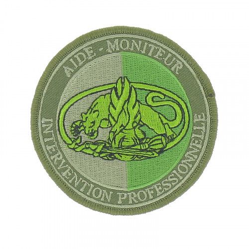 Ecusson de Bras Brode AMIP basse visibilite Vert