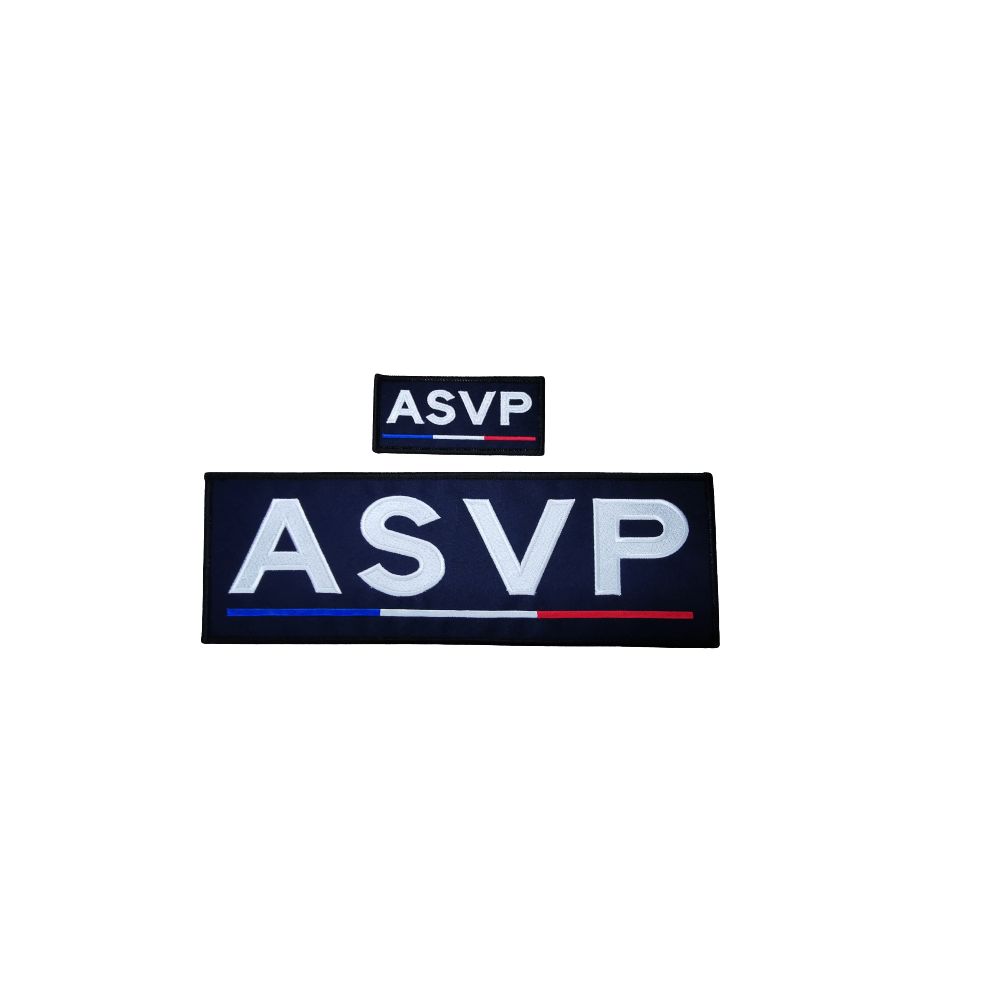 Jeu de bande ASVP brodé France Jeu de bande ASVP brodé France
