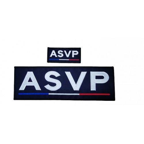 Jeu de bande ASVP brodé France
