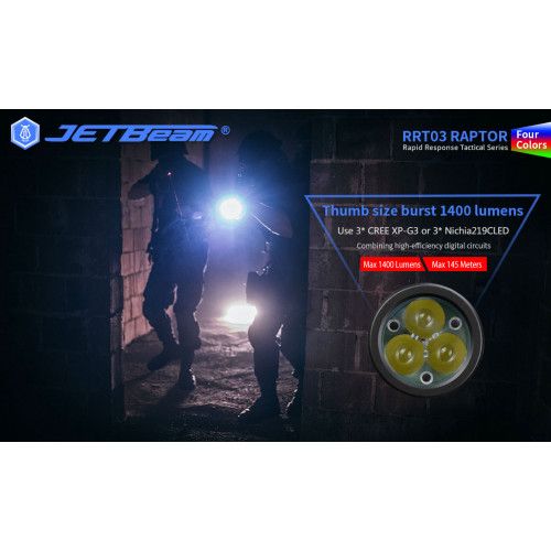 Lampe Tactique Niteye RAPTOR RRT03 - 1400Lumens