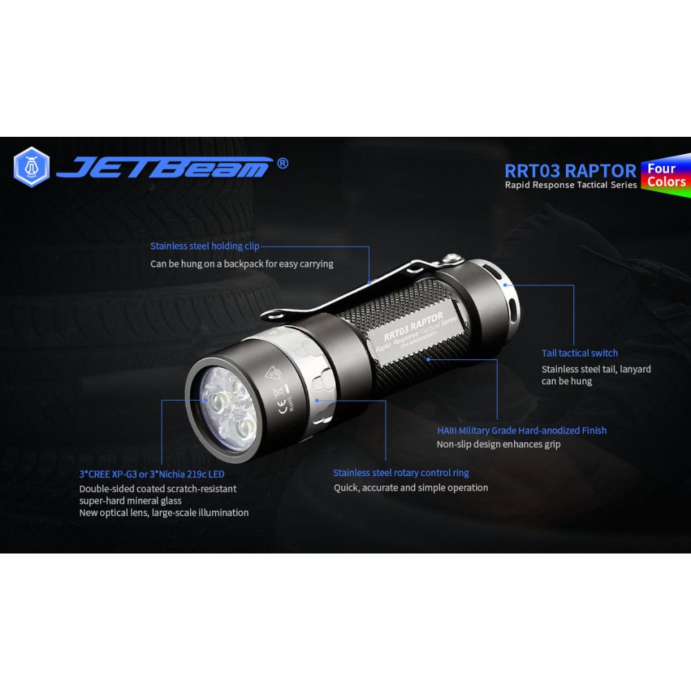 Lampe Tactique Niteye RAPTOR RRT03 - 1400Lumens Lampe Tactique Niteye RAPTOR RRT03 - 1400Lumens