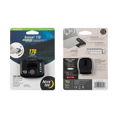 Lampe à pince rechargeable Radiant® - 170 Lumens