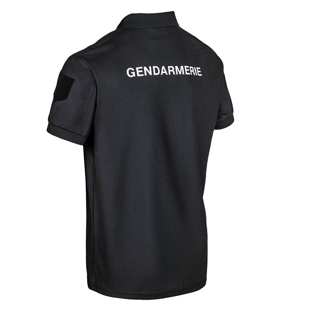 Polo respirant manches courtes noir Gendarmerie Polo respirant manches courtes noir Gendarmerie