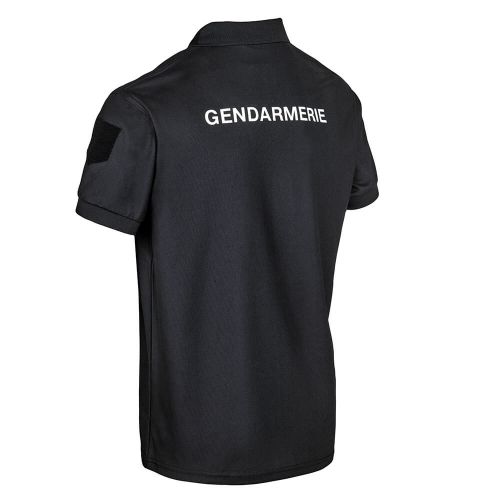 Polo respirant manches courtes noir Gendarmerie