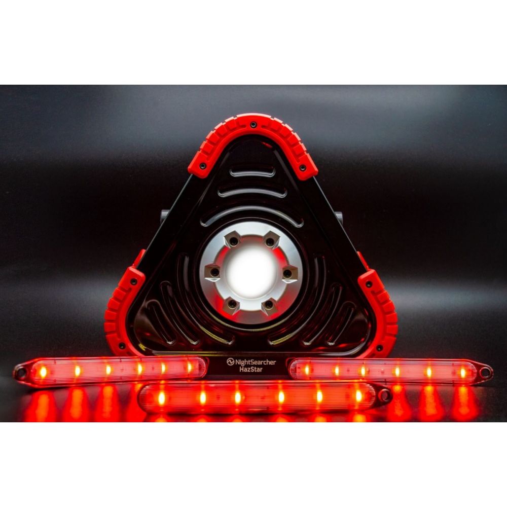 Triangle de signalisation lumineux 3 en 1 rechargeable - 2000 lumens Triangle de signalisation lumineux 3 en 1 rechargeable - 2000 lumens