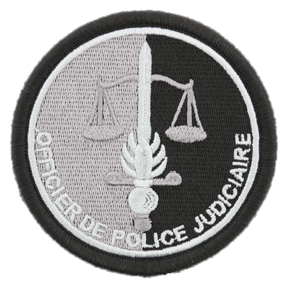 Ecusson de bras Gendarmerie OPJ basse visibilite noir Ecusson de bras Gendarmerie OPJ basse visibilite noir