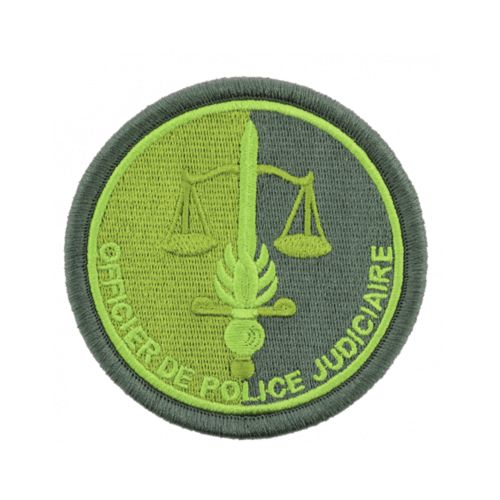 Ecusson de bras Gendarmerie OPJ basse visibilite vert