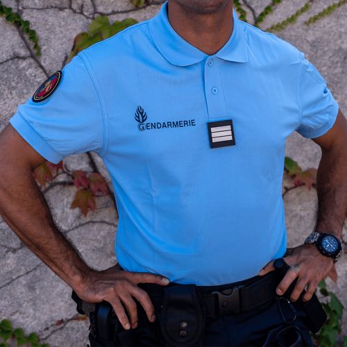 Polo homme gendarmerie bleu Cooldry