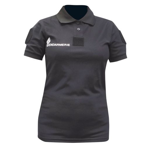 Polo femme gendarmerie noir Cooldry