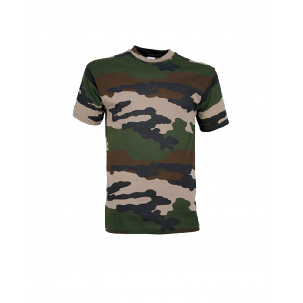 Tee shirt coton manches courtes camouflee Tee shirt coton manches courtes camouflee