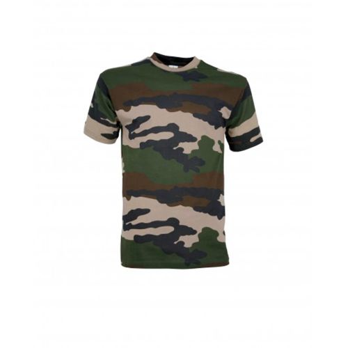 Tee shirt coton manches courtes camouflee