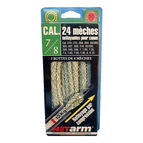 Blister de 24 meches vertes 7mm à 8,15mm NETARM