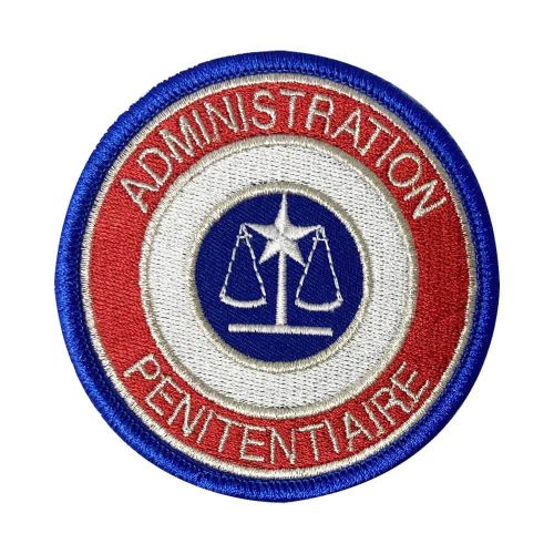 Ecusson de bras brode circulaire Administration Pénitentiaire