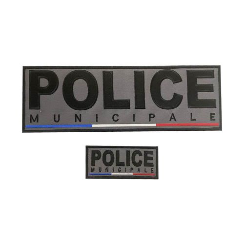 Jeu de bandes basse visibilité brodé Police Municipale France