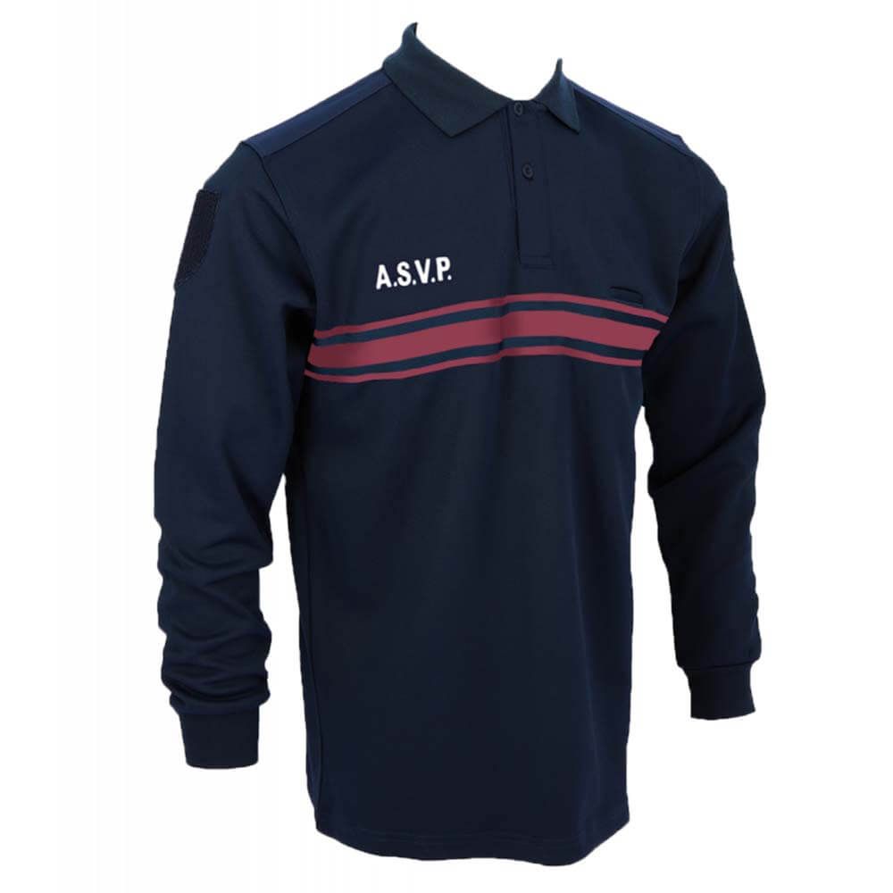Polo manches longues double face ASVP - DMB Uniforme Polo manches longues double face ASVP - DMB Uniforme
