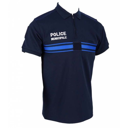 Polo zip manches courtes double face Police Municipale - DMB Uniforme