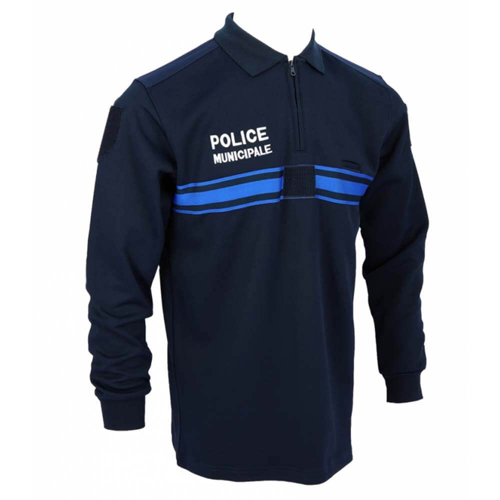 Polo zip manches longues double face Police Municipale - DMB Uniforme Polo zip manches longues double face Police Municipale - DMB Uniforme