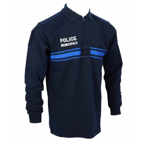 Polo zip manches longues double face Police Municipale - DMB Uniforme