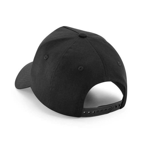 Casquette 5 pans avec patch amovible personnalisable noir