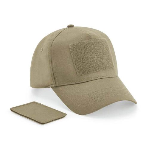 Casquette 5 pans avec patch amovible personnalisable coyote