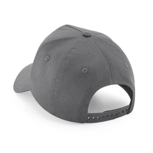 Casquette 5 pans avec patch amovible personnalisable gris