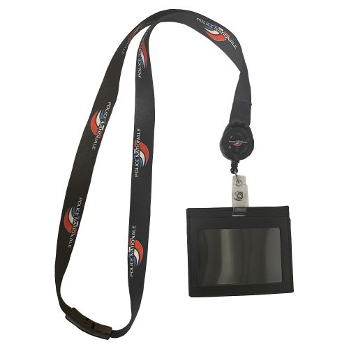 Derouleur porte badge tour de cou Police Nationale