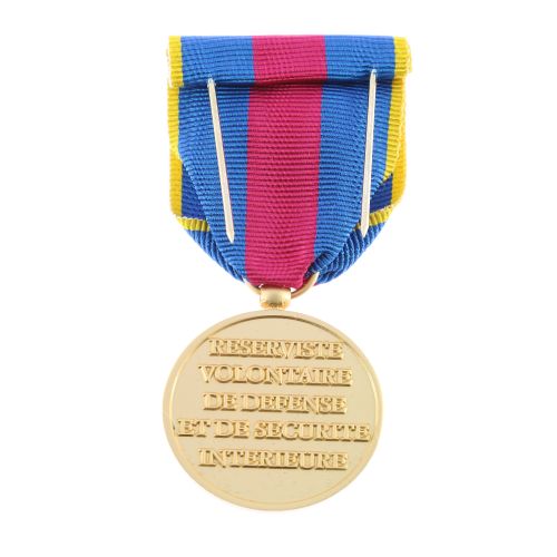 Medaille ordonnance Reserviste de la Defense et de la Securite Interieure Or