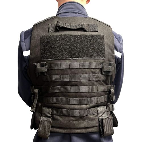 Gilet d'intervention Molle porte plaques noir V2 - ADN Tactical
