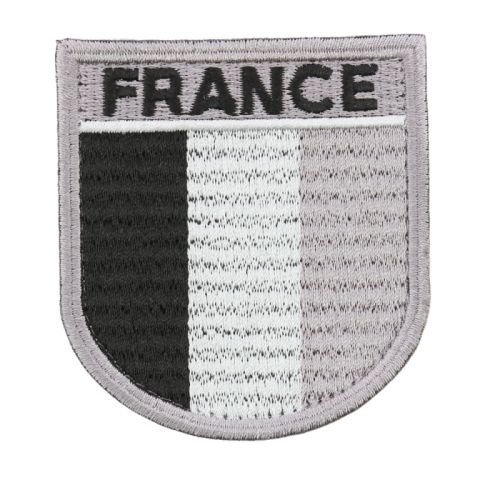 Ecusson de Bras Brode FRANCE B.V noir/gris