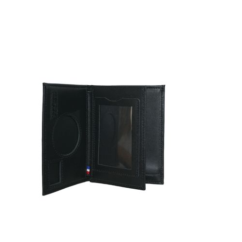 Porte carte 3 volets 100 % cuir véritable avec porte-monnaie