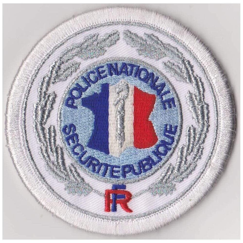 Ecusson circulaire brode Police Nationale Securite Publique