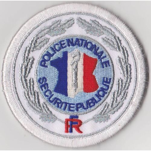 Ecusson circulaire brode Police Nationale Securite Publique