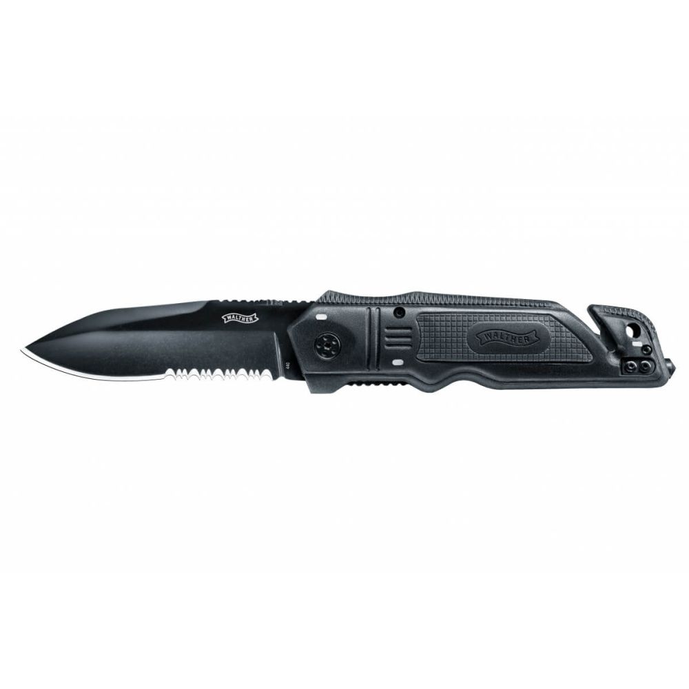 Couteau ERK brise vitre / coupe sangle noir - Walther Couteau ERK brise vitre / coupe sangle noir - Walther