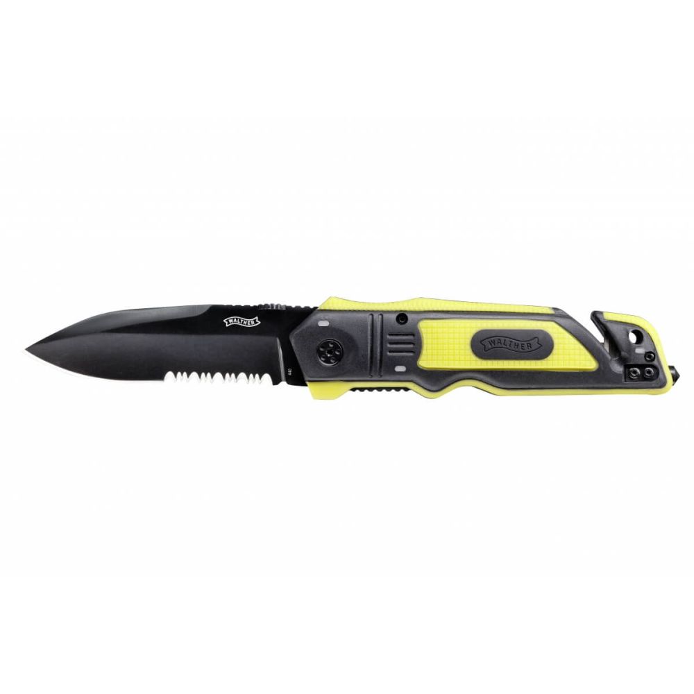 Couteau ERK brise vitre / coupe sangle jaune - Walther Couteau ERK brise vitre / coupe sangle jaune - Walther
