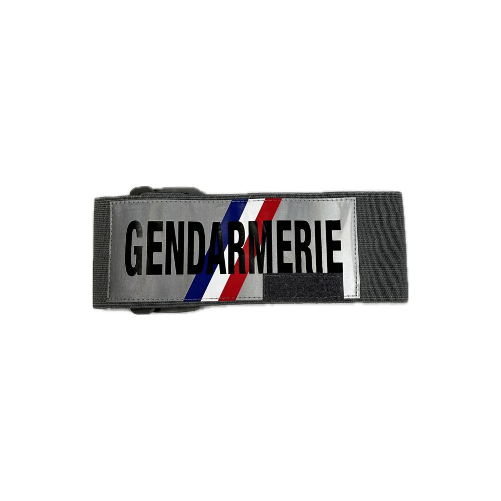 Brassard Gendarmerie reglable avec support velcro numero RIO Brassard Gendarmerie reglable avec support velcro numero RIO
