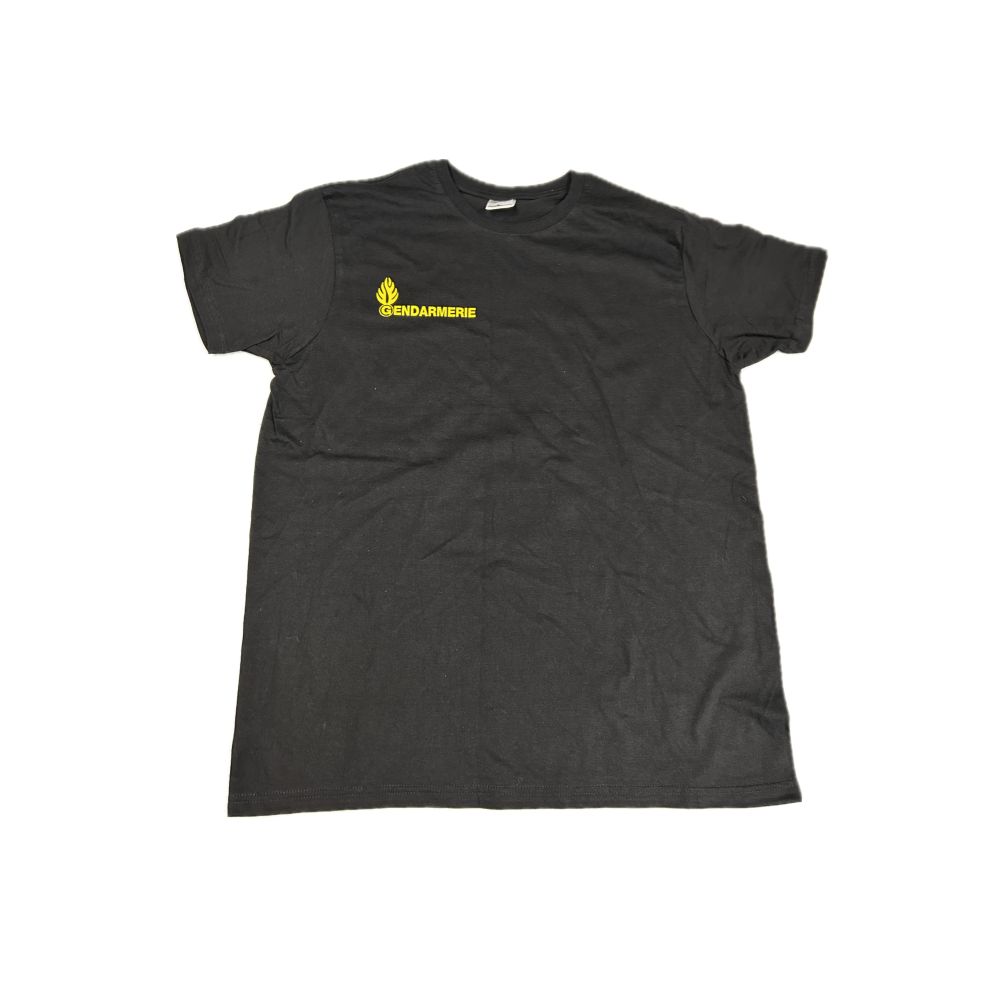 Tee-shirt coton noir Gendarmerie Tee-shirt coton noir Gendarmerie