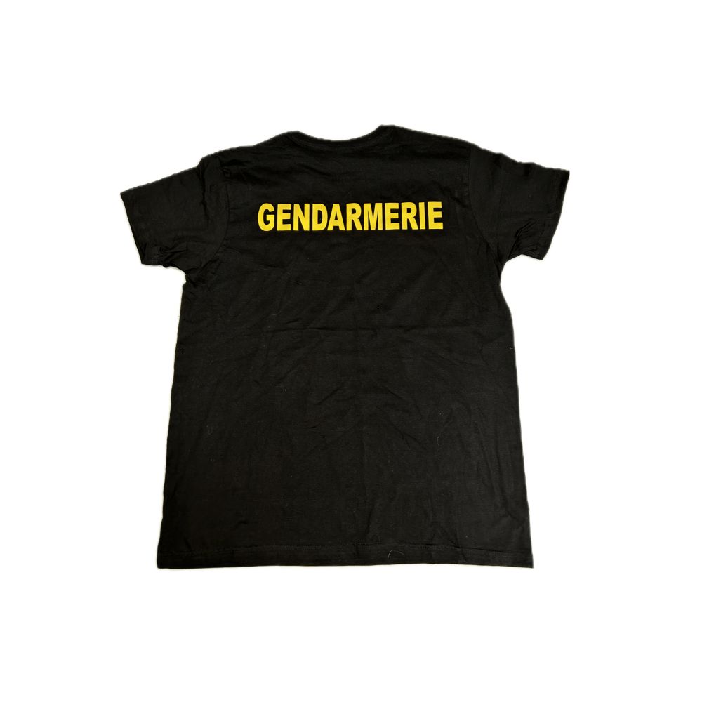Tee-shirt coton noir Gendarmerie Tee-shirt coton noir Gendarmerie