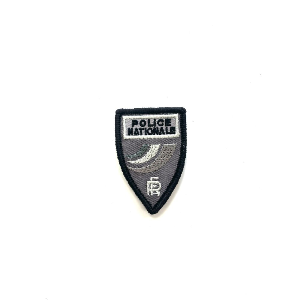 Mini Écusson brodé triangulaire Police Nationale basse visibilité Mini Écusson brodé triangulaire Police Nationale basse visibilité