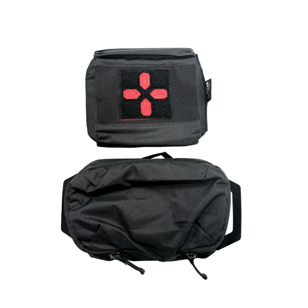 Poche médicale extra plate noir/rouge - ADN Tactical Poche médicale extra plate noir/rouge - ADN Tactical