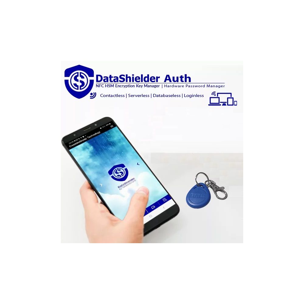 Gestionnaire de clés de chiffrement sans contact NFC HSM Lite format Evitag - Freemindtronic Gestionnaire de clés de chiffrement sans contact NFC HSM Lite format Evitag - Freemindtronic
