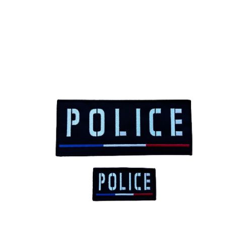 Jeu de bandes brodées Police France pour la housse Tac ADN Tactical