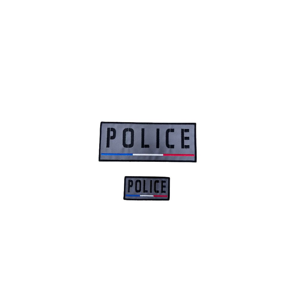 Jeu de bandes brodées Police basse visibilité France pour Housse Tac ADN Tactical Jeu de bandes brodées Police basse visibilité France pour Housse Tac ADN Tactical